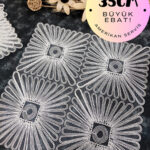 Supla, Krem Amerikan Servis 6lı Supla, 6 Adet Supla, 6lı Tabak Altlığı