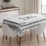 Masa Örtüsü, Dijital Baskılı Tek Masa Örtüsü, Desenli Leke Tutmaz Tek Masa Örtüsü