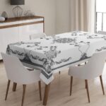 Masa Örtüsü, Dijital Baskılı Tek Masa Örtüsü, Desenli Leke Tutmaz Tek Masa Örtüsü