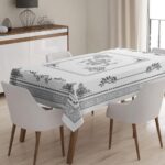 Masa Örtüsü, Dijital Baskılı Tek Masa Örtüsü, Desenli Leke Tutmaz Tek Masa Örtüsü