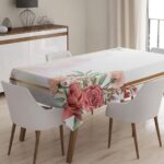 Masa Örtüsü, Dijital Baskılı Tek Masa Örtüsü, Desenli Leke Tutmaz Tek Masa Örtüsü