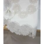 Masa Örtüsü Takımı 26 Parça Lüks 12 Kişilik Masa Örtüsü Seti Krem