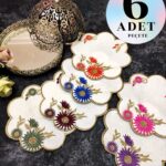 Sunumluk Peçete, Kokteyl Peçetesi, Kahve Yanı Sunumluk, Bardak Altlığı 6 Adet Sunum Peçetesi