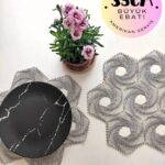 Supla, Gri Amerikan Servis 6lı Supla, 6 Adet Supla, 6lı Tabak Altlığı