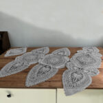 5 Parça Salon Takımı Fransız Dantelli Salon Takımı Gri