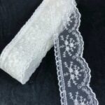 Güpür, Ekru Dantel Dar Güpür 1 Top (14.5 Metre) - Ekru