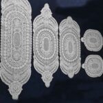 5 Parça Salon Takımı Krem Renk Fransız Dantelli Salon Takımı