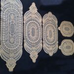 5 Parça Salon Takımı Kahve Renk Fransız Dantelli Salon Takımı