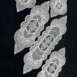 5 Parça Salon Takımı Fransız Dantelli Salon Takımı  krem beyaz