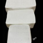 Çizgili Süngerli Hurç 3lü Kadife Süngerli Hurç - EKRU