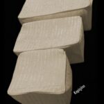 Çizgili Süngerli Hurç 3lü Kadife Süngerli Hurç - KAPUÇİNO