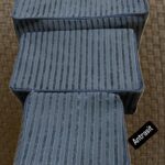 Çizgili Süngerli Hurç 3lü Kadife Süngerli Hurç - ANTRASİT