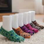 Kadın Yün Örgü 6 Çift Pamuklu Patik Simli