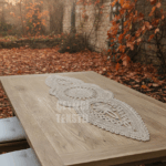 Fransız Dantel Detaylı Tek Runner, Masa Üzerine Runner, Masa Örtüsü Runneri