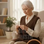 Çeyizlik Yelek, Simsiz Yelek, Örgülü Yelek, Hediyelik Yelek, Gelin Yeleği - Geniş Beden - Kahve