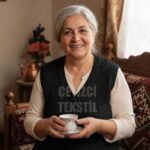 Çeyizlik Yelek, Simsiz Yelek, Örgülü Yelek, Hediyelik Yelek, Gelin Yeleği - Geniş Beden - Siyah
