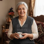 Çeyizlik Yelek, Simsiz Yelek, Örgülü Yelek, Hediyelik Yelek, Gelin Yeleği - Geniş Beden - Siyah