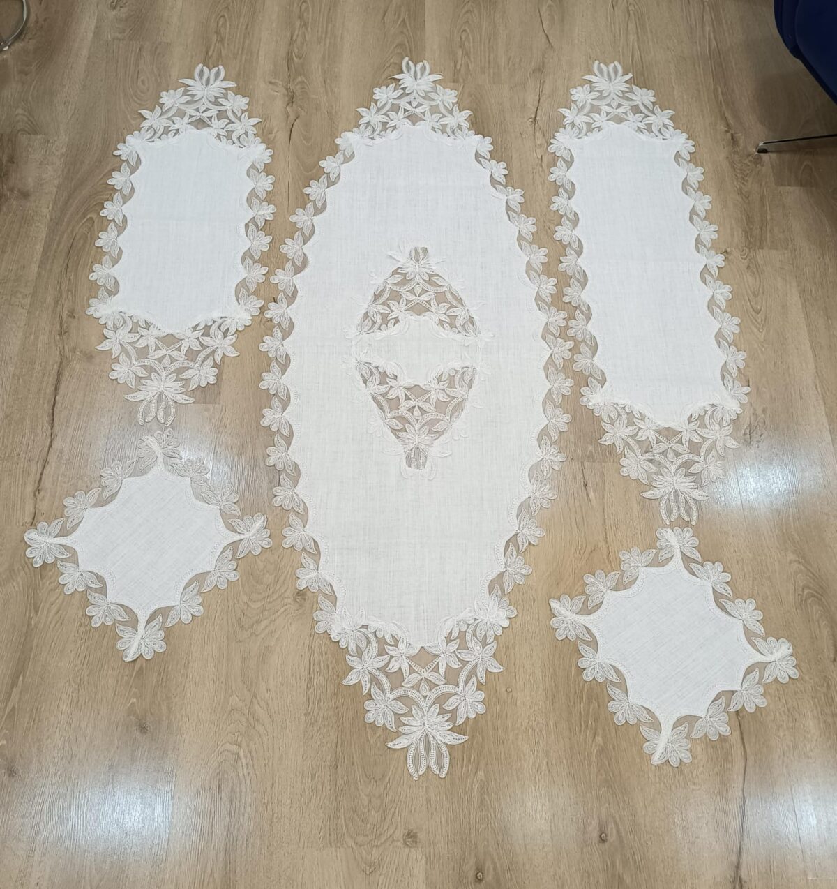 5 PARÇA SALON TAKIMI - KETEN KUMAŞ - Görsel 2