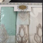 Banyo - Hamam seti - 4 parça - Krem - yeşil