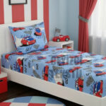 ARABALI MODEL LASTİKLİ ÇARŞAF TAKIMI TEK KİŞİLİK - 1 ADET YASTIK KILIFLI