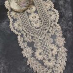 Fransız Dantel Detaylı Tek Runner, Masa Üzerine Runner, Masa Örtüsü Runneri