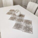 Fransız Dantel Detaylı Tek Runner, Masa Üzerine Runner, Masa Örtüsü Runneri