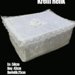 Çeyizlik Büyük Tek Hurç Çiçekli, Kadife Tek Hurç Çeyizlik Dantelli Hurç, Büyük Boy Hurç