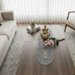 Fransız Dantel Detaylı Tek Runner, Masa Üzerine Runner, Masa Örtüsü Runneri