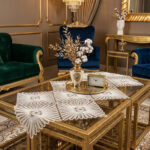 Fransız Dantel Detaylı Tek Runner, Masa Üzerine Runner, Masa Örtüsü Runneri