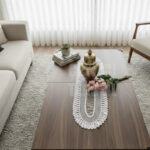 Fransız Dantel Detaylı Tek Runner, Masa Üzerine Runner, Masa Örtüsü Runneri