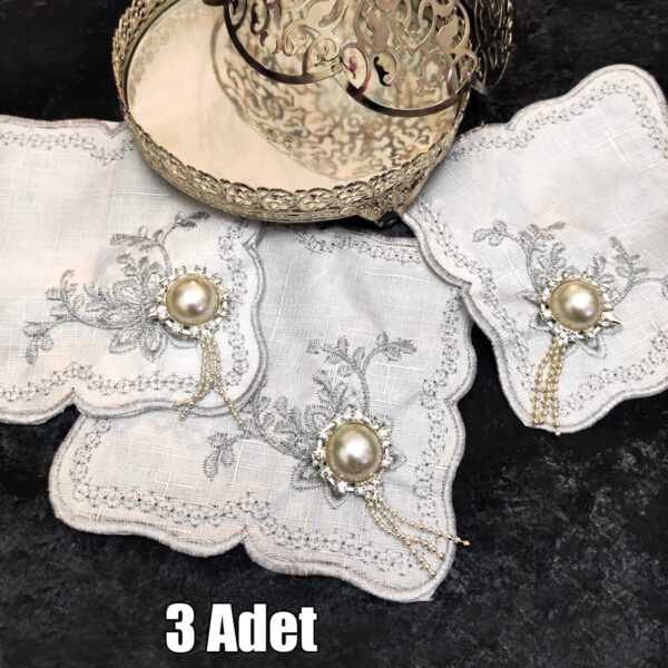3 Adet İncili Sunum Peçetesi