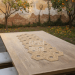 Fransız Dantel Detaylı Tek Runner, Masa Üzerine Runner, Masa Örtüsü Runneri