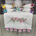 Kanaviçe Dantelli 12li Havlu Model 1