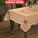 Dijital Baskılı Kanaviçe Tek Masa Örtüsü 120x160cm