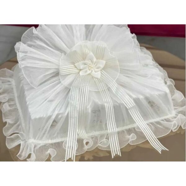 Saten Bohça Dantelli İşleme Güllü Güpürlü Özel Tasarım Bohça Süslü Söz Nişan Hurcu Çeyizlik 50x40