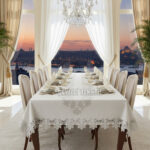 12 Kişilik Masa Örtüsü Takımı, Masa Seti 12 Kişilik 26 Parça 160x220cm