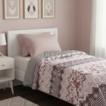 Tek Kişilik Yazlık Pike Tek Zigzag Kırmızı