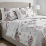 Çift Kişilik Nevresim Takımı Mor Çiçek