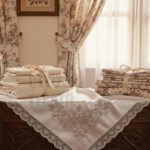 Çeyizlik Saten Bohça, Çeyizlik Nakışlı Fransız Dantel Bohça