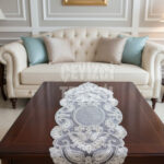 Fransız Dantelli Tek Runner, Sehpa Örtüsü, Masa Üstü Runner, Çeyizlik Runner, Masa Örtüsü Runnerı