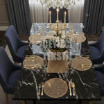 Amerikan Servis, 1 Runner 6 Supla Yemek Servis Takımı, Masa Örtüsü Seti, Servis Sunum Seti