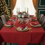 Çizgili 12 Kişilik 26 Parça Masa Örtüsü