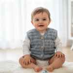 Yumoş Bebek Yeleği Gri