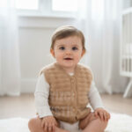 Yumoş Bebek Yeleği Kahve