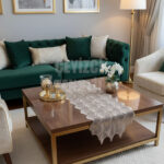 Fransız Dantel Detaylı Tek Runner, Masa Üzerine Runner, Masa Örtüsü Runneri