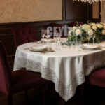 Tek Masa Örtüsü Pitikare 160x220cm | Dantelli Yemek Masası Örtüsü 160x220cm Tek Masa