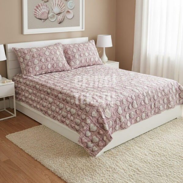 Ultrasonik Kapitoneli 5D Baskılı Çift Kişilik Pike Takımı