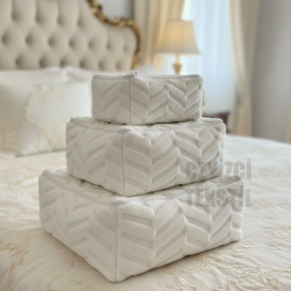 Wellsoft 3'lü Hurç Seti Süngersiz, Çeyizlik Wellsoft 3lü Hurç Havlu Hurcu, Yemeni Hurcu, Çok Amaçlı Hurç