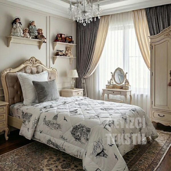Tek Kişilik Yorgan İstanbul Desen