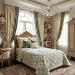 Tek Kişilik Yorgan Kare Desen Yeşil